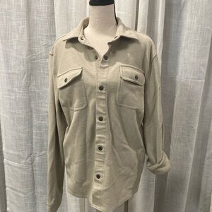 Linksoul Beige Button-Up Shacket